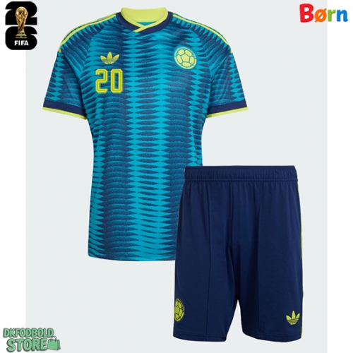 Colombia Richard Rios #6 Replika Babytøj Udebanesæt Børn VM 2026 Kortærmet (+ Korte bukser)
